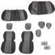 Set huse auto PLUS, 5 locuri, 2 cu 3, Dacia Logan 1, negru cu gri, fagure, DLZ55 Dealiz
