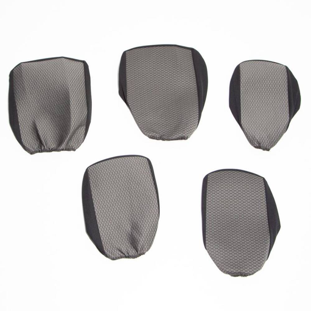 Set huse auto PLUS, 5 locuri, 2 cu 3, Dacia Logan 1, negru cu gri, fagure, DLZ55 Dealiz