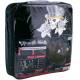 Set 11 bucati huse auto poliester cu airbag negre Rose & Skull FUN885F Sumex 