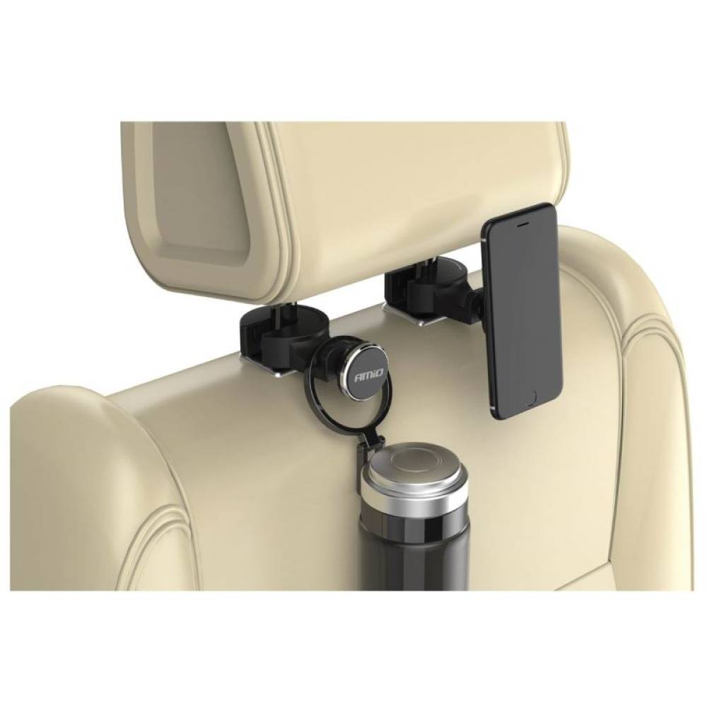 Suport telefon/plase, prindere pe tetiera, magnetic, 02362 Amio