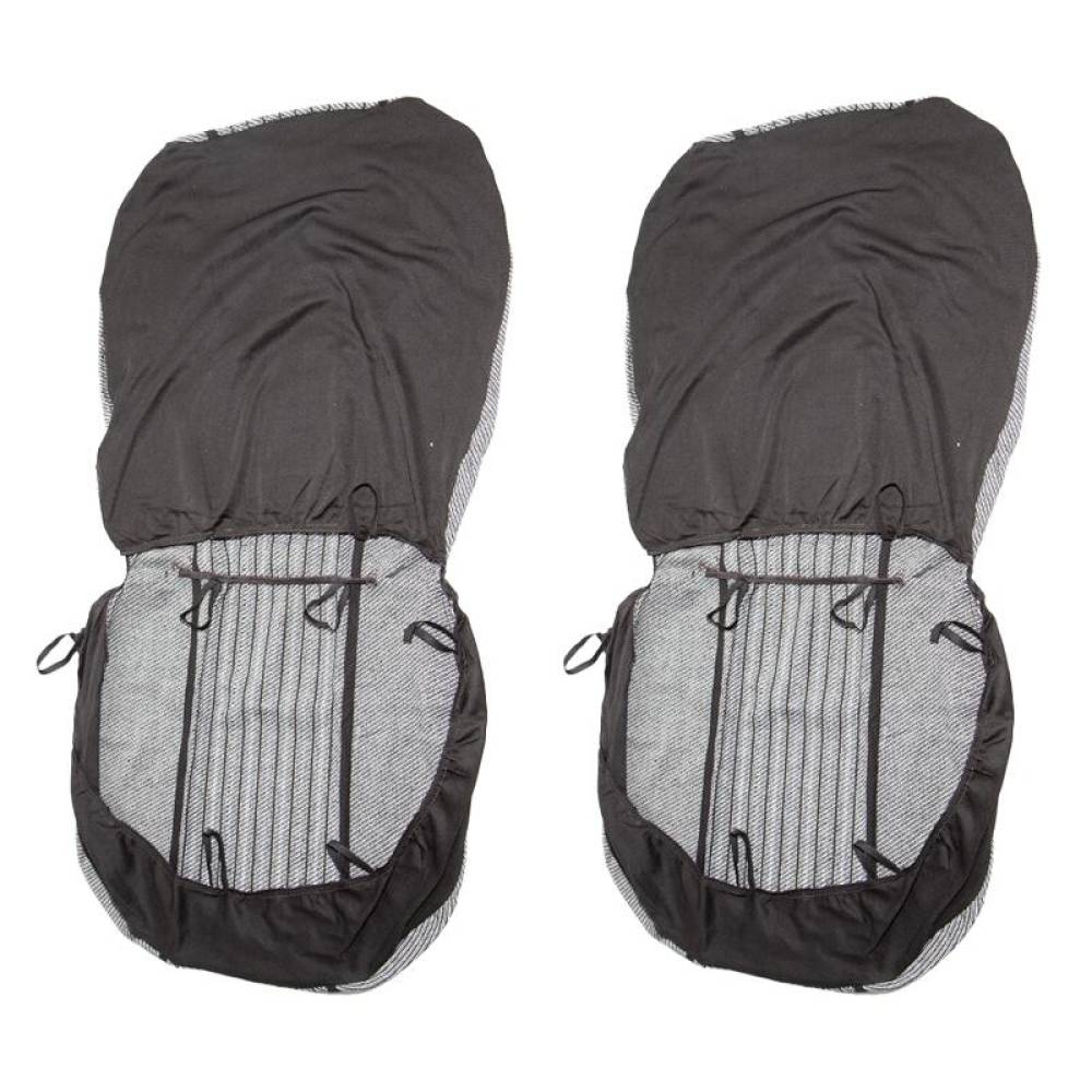 Set huse auto, 2 locuri, stofa, negru cu gri, DLZ10, Dealiz 