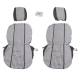 Set huse auto, 2 locuri, stofa, negru cu gri, DLZ10, Dealiz 