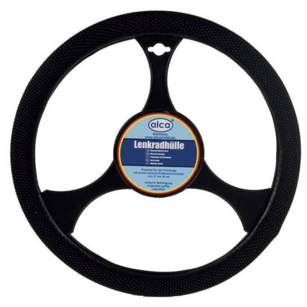 Husa volan 37 - 39cm sintetica antiderapanta neagra 591.00 Alca  