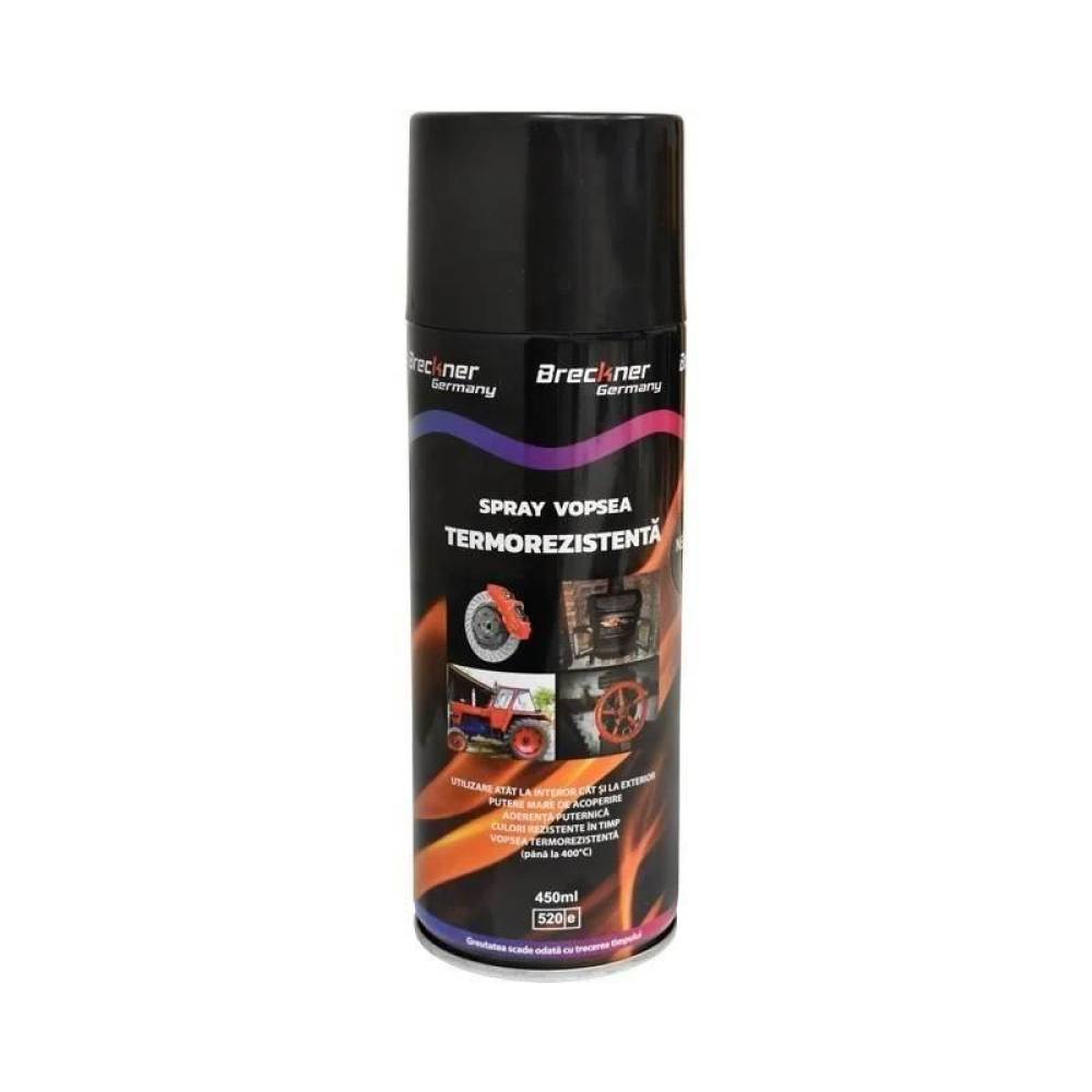 Spray vopsea temperaturi inalte, 450ml, Negru, termorezistenta, BK83114