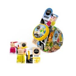 Odorizant sticluta cu lemn, borcan 60 bucati, Wood Mini, AROMACar Pl Odorizant sticluta cu lemn, borcan 60 bucati, Wood Mini, AROMACar Pl