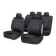 Set 9 huse auto, bancheta spate fractionata, airbag, negru cu picatele albe, Jack II, 31685 Compass