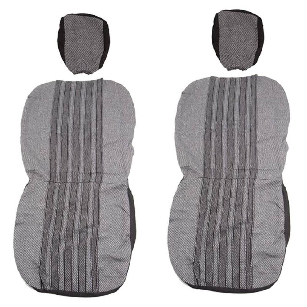 Set huse auto stofa, universale, negru, alb cu gri, DLZ53 Dealiz 