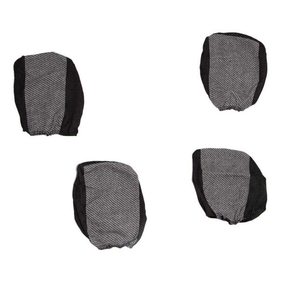 Set huse auto stofa, universale, negru, alb cu gri, DLZ53 Dealiz 