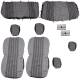 Set huse auto stofa, universale, negru, alb cu gri, DLZ53 Dealiz 