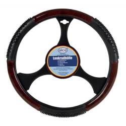 Husa volan 37 - 39cm imitatie piele cu crampoane negre cu mahon 593.00 Alca   