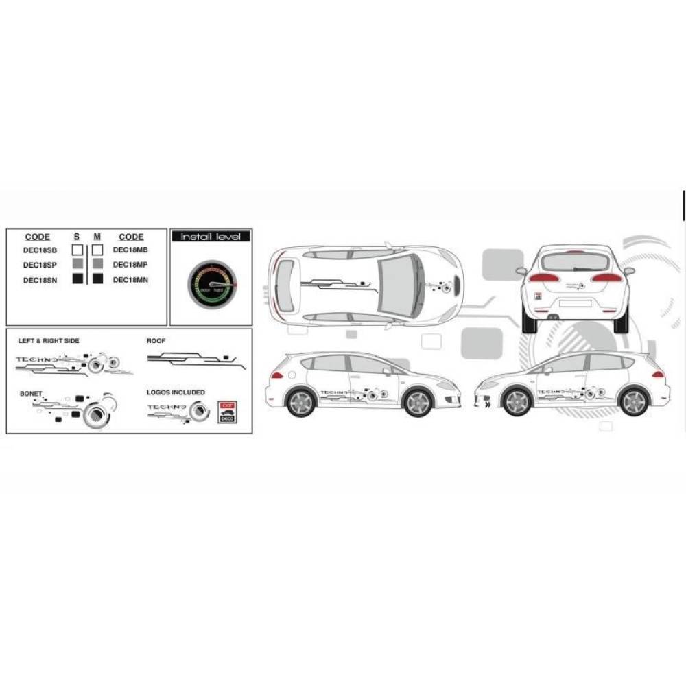 Autocolant Car Deco Techno Autocolant Car Deco Techno
