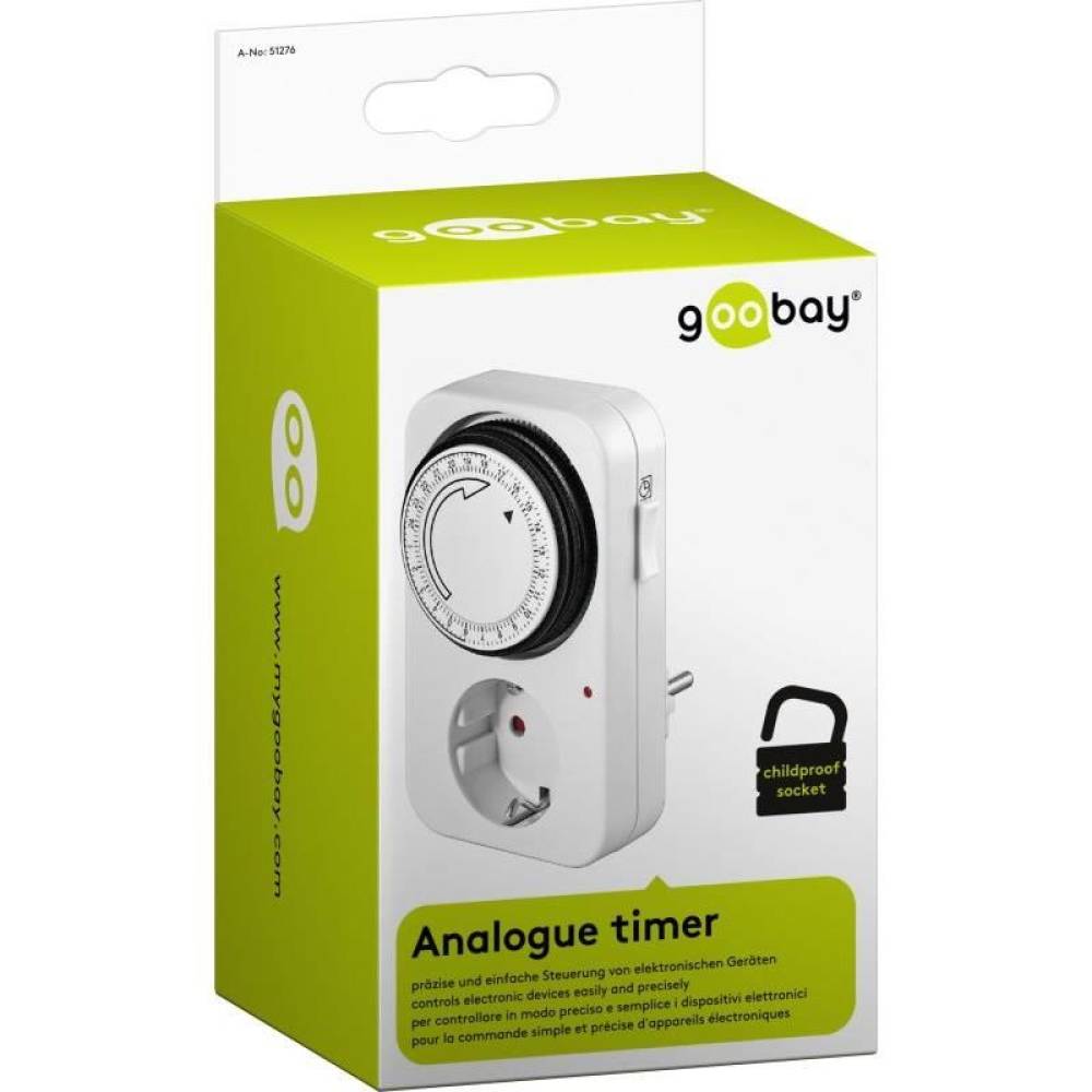 Priza programabila mecanica de interior Goobay 51276