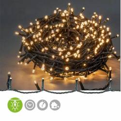 Ghirlanda decorativa Smart Wi-Fi cu 50 LED-uri, lumina alba calda, 5m Nedis,  WIFILX01W50