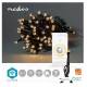 Ghirlanda decorativa Smart Wi-Fi cu 50 LED-uri, lumina alba calda, 5m Nedis,  WIFILX01W50