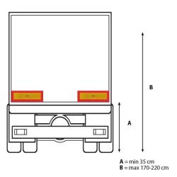 Set 2 autocolante reflectorizante vehicul lung, in chenar, 565x200mm 4004MSA Reflex 