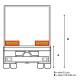 Set 2 autocolante reflectorizante vehicul lung, in chenar, 565x200mm 4004MSA Reflex 