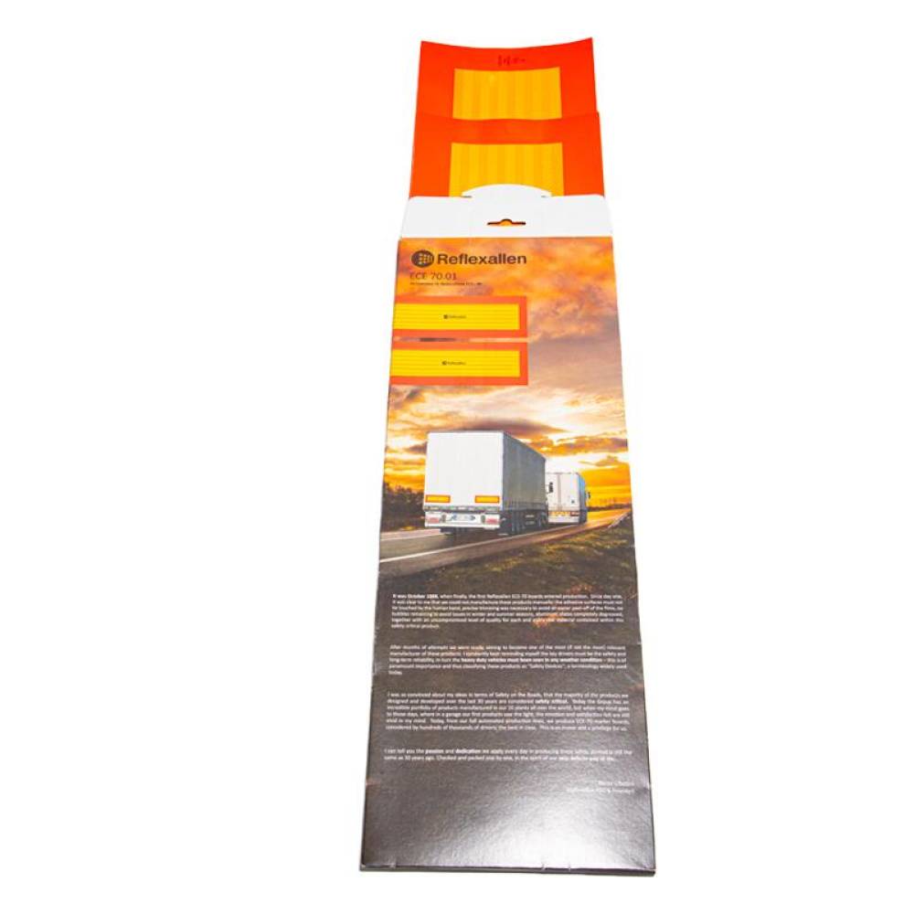 Set 2 autocolante reflectorizante vehicul lung, in chenar, 565x200mm 4004MSA Reflex 