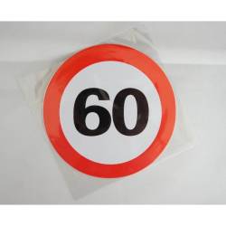Autocolant reflectorizant fi 12cm limita viteza 60km/h 