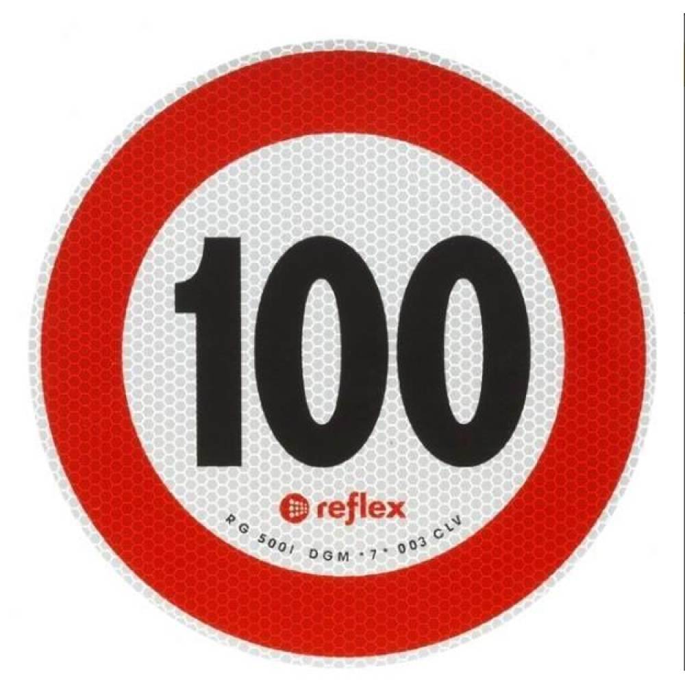 Autocolant reflectorizant fi 20cm limita viteza 100km/h 5100M Reflex