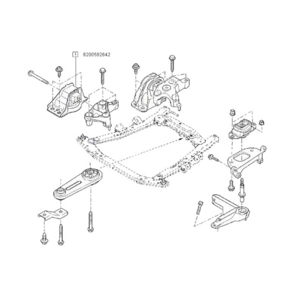 Tampon motor(suport) Dacia Logan, Sandero, Megane 1.5 Euro3 8200592642, 10721/A UCEL