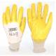 Manusi din tricot alb cu latex striat, portocalii, 4111/ 486.10/ ULITH 805.535