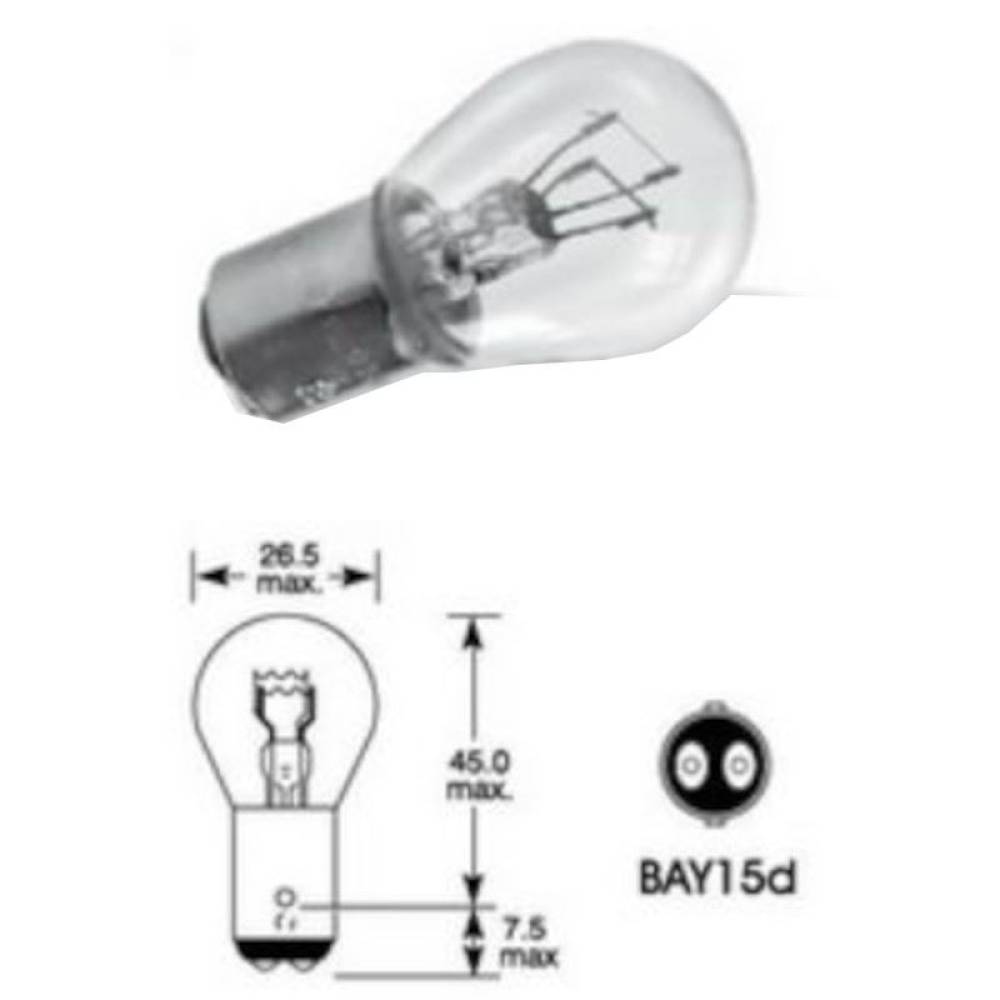 Bec pozitie frana 24V/21W/5W P21/5W BAY15D 01007 Amio