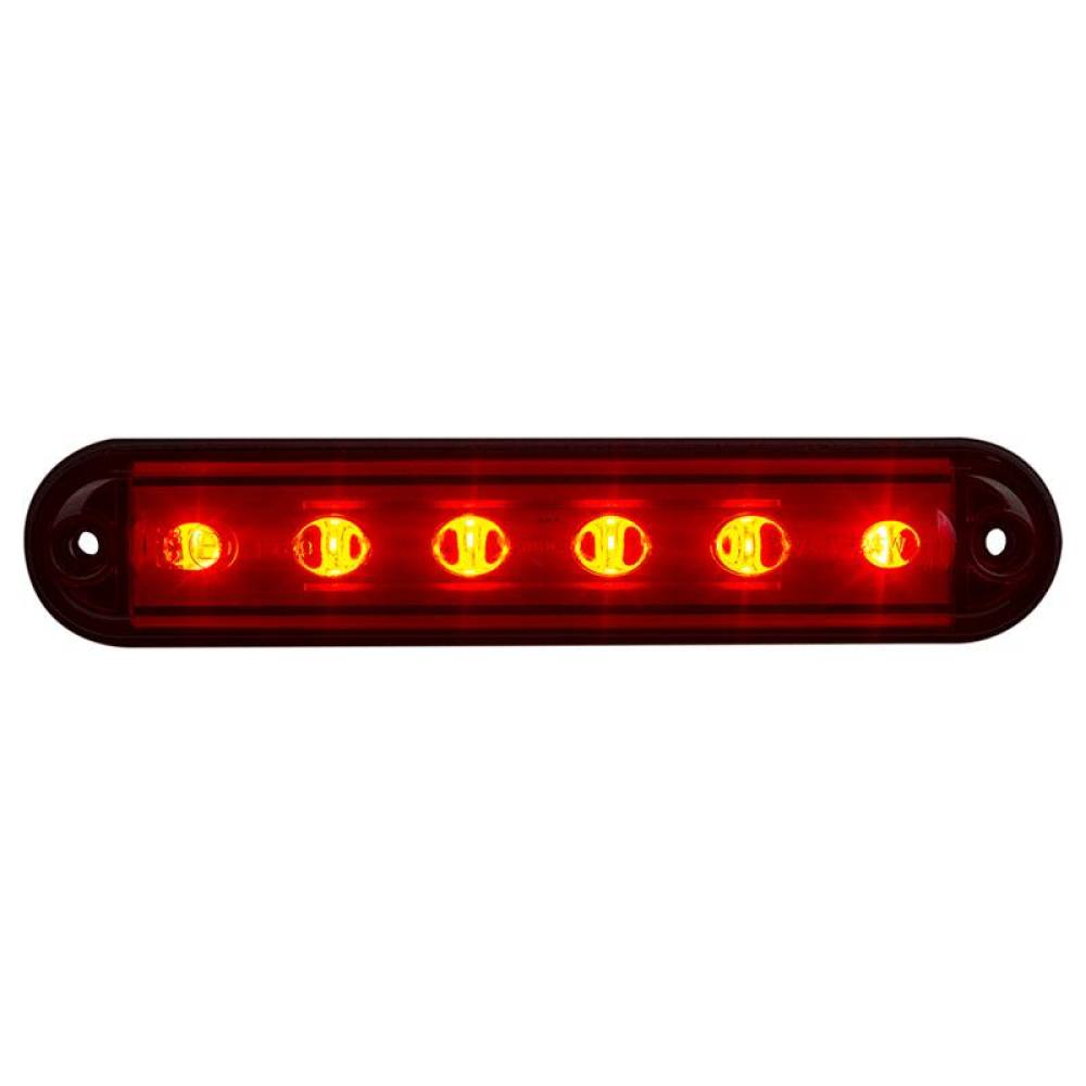 Lampa suplimentara frana LED, 134x27mm, rosie, 12/24v, LSD2524 Horpol