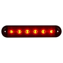 Lampa suplimentara frana LED, 134x27mm, rosie, 12/24v, LSD2524 Horpol