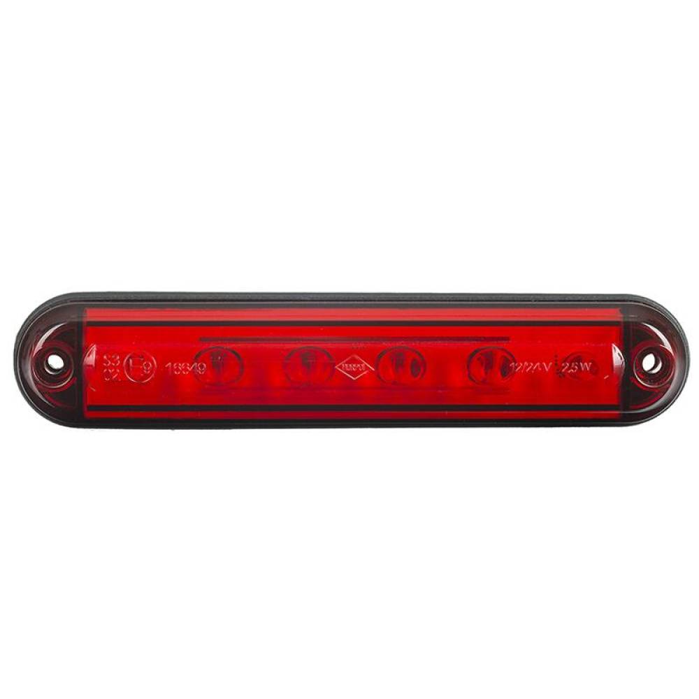 Lampa suplimentara frana LED, 134x27mm, rosie, 12/24v, LSD2524 Horpol