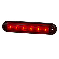 Lampa suplimentara frana LED, 134x27mm, rosie, 12/24v, LSD2524 Horpol