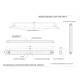 Lampa gabarit 100x15, LED, alba, set 4 bucati, HB-S662-a