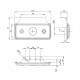 Lampa gabarit 110x45, LED, alba, cu suport, 12-36V, MD-013 B+K Fristom 