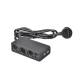 Stecher cu 3 prize si  4 USB, 12/24V, cu tester voltmetru LED,, 0375 Automax