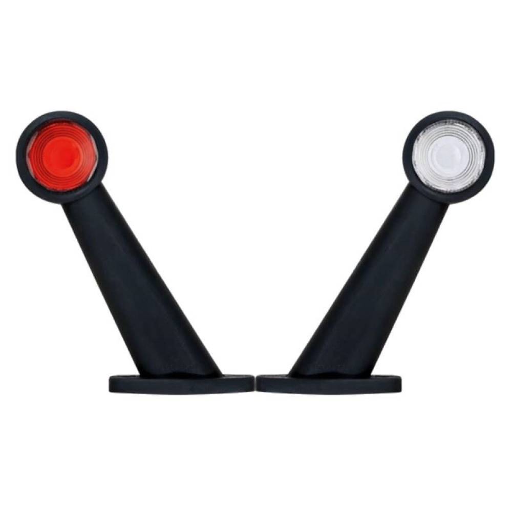 Lampa gabarit cu brat oblic 45°, 183mm, bec, alb-rosie, 12-24V, FT-033-E Fristom Lampa gabarit cu brat oblic 45°, 183mm, bec, alb-rosie, 12-24V, FT-033-E Fristom