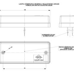 Lampa interior plafon, 108x46 LAM018/K=LWD658 LED, cu intrerupator 12/24V Horpol