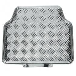 Set 4 covorase universale 65x47, din cauciuc cu aspect aluminiu, argintiu, APA1000 Race Sport