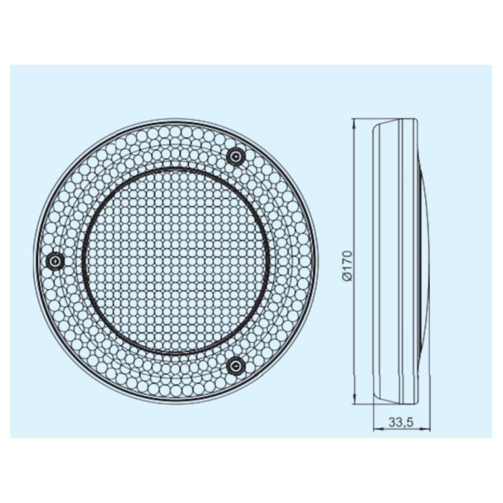 Lampa interior plafononiera fi170mm, 27LED-uri aparenta LWD514 Horpol