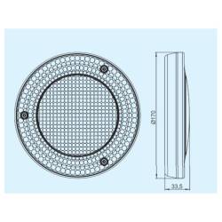 Lampa interior plafononiera fi170mm, 27LED-uri aparenta LWD514 Horpol