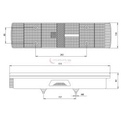 Dispersor lampa 516x130, Volvo FH12-16, Scania, 511612 Mars