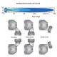 Set 2 proiectoare 180X86, faza lunga cu grila, HP2.11047 Wesem 