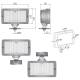 Proiector faza lunga si pozitie 241x135, dreptunghiular, carcasa plastic, rama neagra, 43300 Zelmot, Wesem