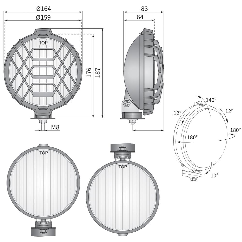 Set Proiectoare ceata fi159, cu grila, HO1 Wesem 04416 Set Proiectoare ceata fi159, cu grila, HO1 Wesem 04416