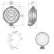 Set Proiectoare, fi160 faza lunga, cu grila, HO1.4616 Wesem 