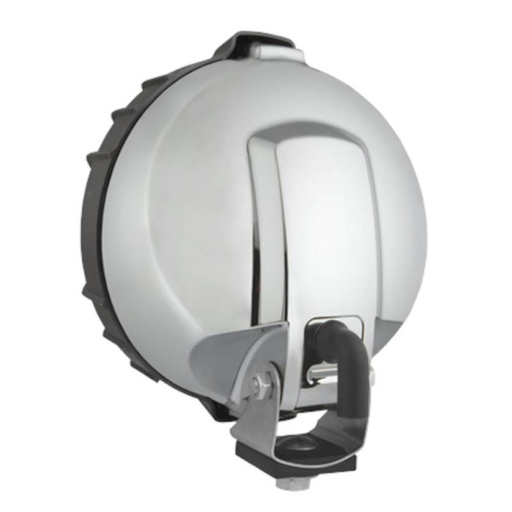 Proiector fi183, mare, carcasa cromata, cu grilaj, stical albastra HO2 40060C Wesem