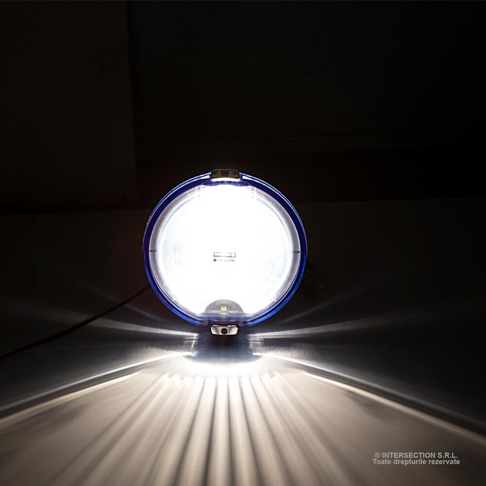 Proiector fi183, pozitie, LED Ring, Angel Eyes, sticla albastra, carcasa cromata 12V HOS2.38813 Wesem