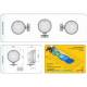 Proiector lucru fi161, bec H3, carcasa metal,  510.44200 Wesem Zelmot