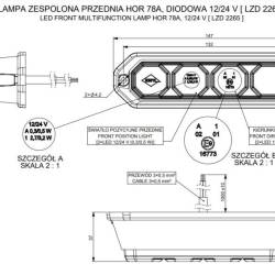 Lampa semnalizare cu pozitie, cu 4 LED-uri, LZD 2265 Horpol