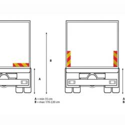 Placa reflectorizanta vehicul scurt (in dungi) 565x130mm 4001MUK Reflex