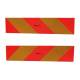 Set 2 bucati placi reflectorizante vehicul scurt, in dungi, subtire, 565x130mm TWY073
