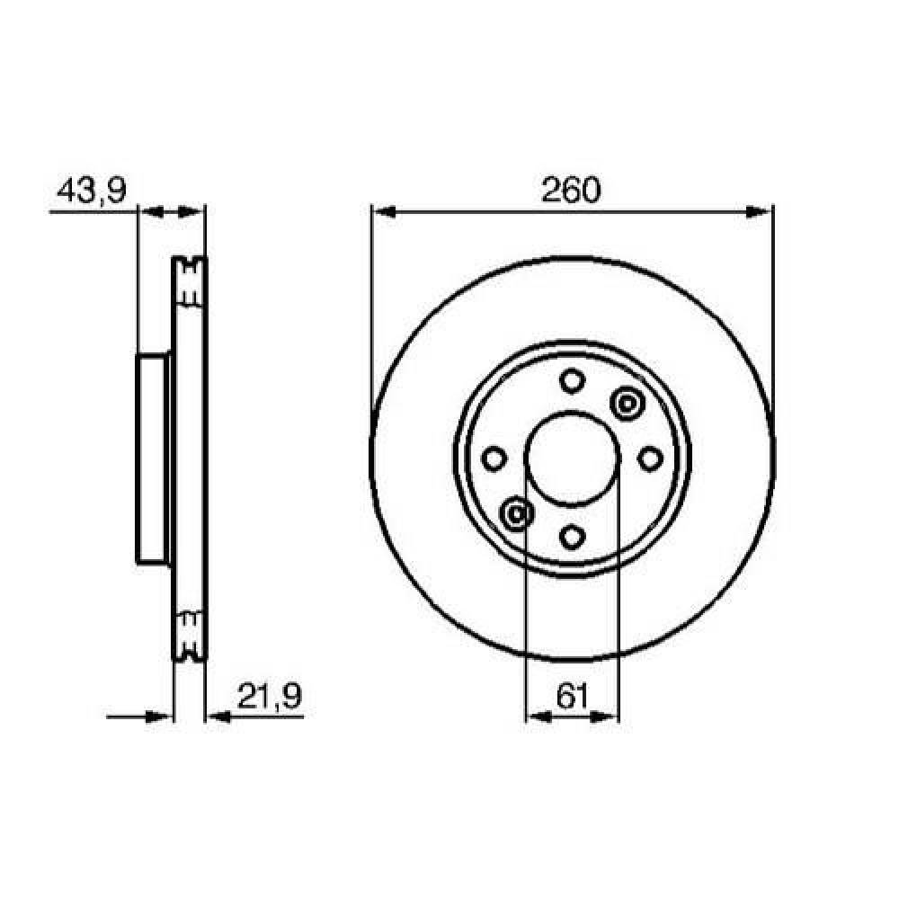 Disc frana Dacia Logan cu abs ventilat fi 260x22 Disc frana Dacia Logan cu abs ventilat fi 260x22